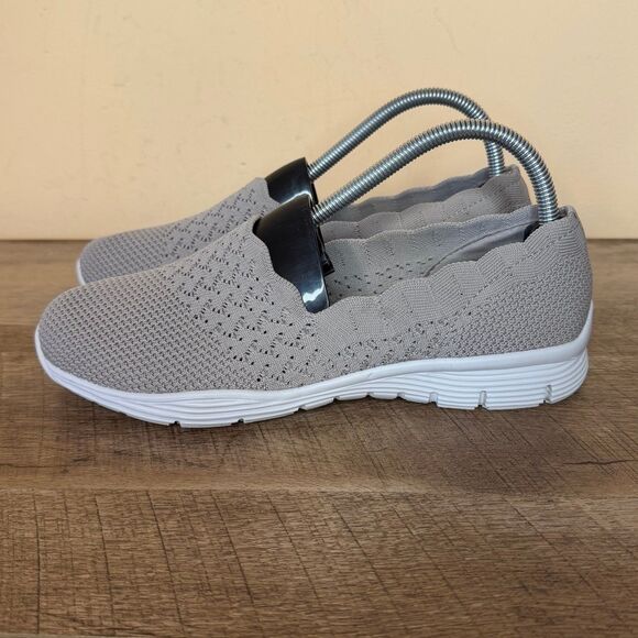 Skechers Shoes - Skechers Shoes Womens 8.5 Seager Stat Memory Foam Slip Ons 49481 Taupe Fabric